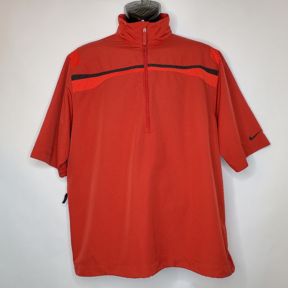 Nike Golf Large Short Sleeved Wind Breaker Red
